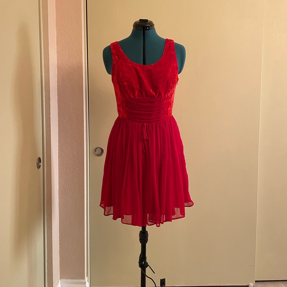 Free People cherry red party dress